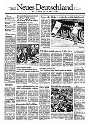 Neues Deutschland Online-Archiv vom 20.02.1990