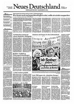 Neues Deutschland Online-Archiv vom 21.02.1990
