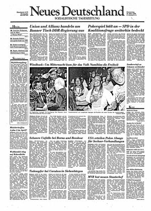 Neues Deutschland Online-Archiv vom 22.03.1990