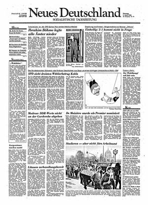 Neues Deutschland Online-Archiv vom 03.04.1990