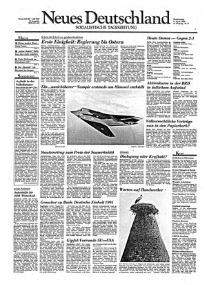 Neues Deutschland Online-Archiv vom 05.04.1990