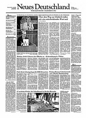 Neues Deutschland Online-Archiv vom 20.04.1990