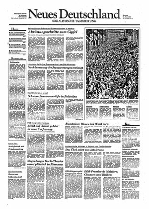 Neues Deutschland Online-Archiv vom 21.05.1990