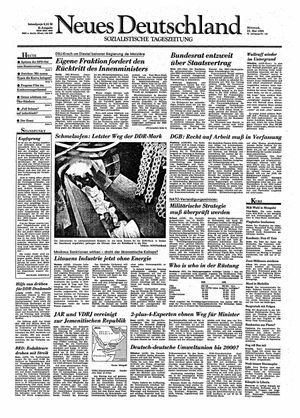 Neues Deutschland Online-Archiv vom 23.05.1990