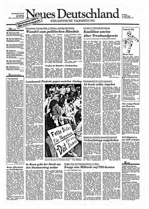 Neues Deutschland Online-Archiv vom 08.06.1990