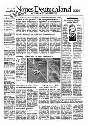 Neues Deutschland Online-Archiv vom 09.06.1990