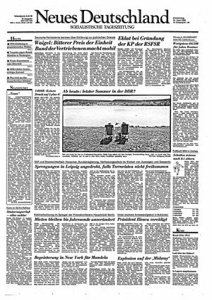 Neues Deutschland Online-Archiv vom 21.06.1990