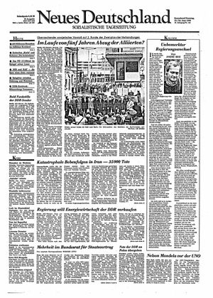 Neues Deutschland Online-Archiv vom 23.06.1990