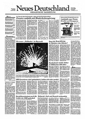 Neues Deutschland Online-Archiv vom 26.07.1990