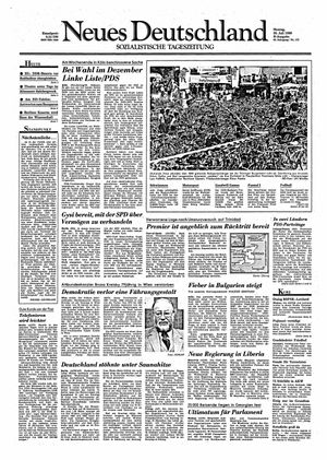 Neues Deutschland Online-Archiv vom 30.07.1990