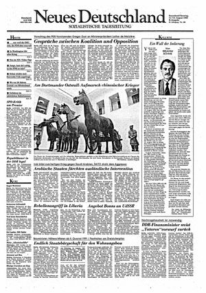 Neues Deutschland Online-Archiv on Aug 11, 1990