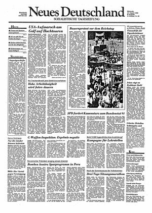 Neues Deutschland Online-Archiv vom 15.08.1990