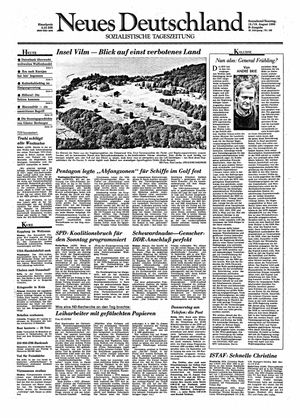 Neues Deutschland Online-Archiv vom 18.08.1990