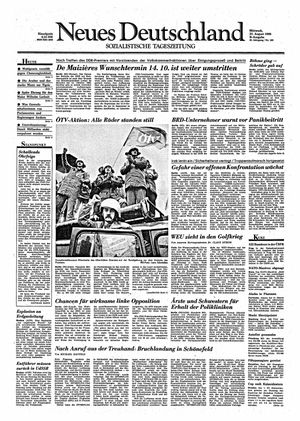 Neues Deutschland Online-Archiv vom 22.08.1990