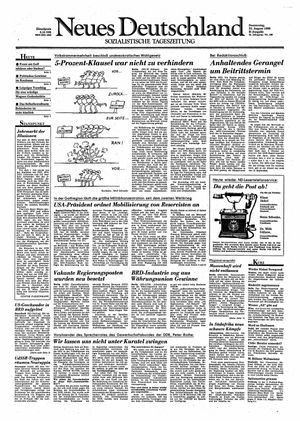 Neues Deutschland Online-Archiv on Aug 23, 1990