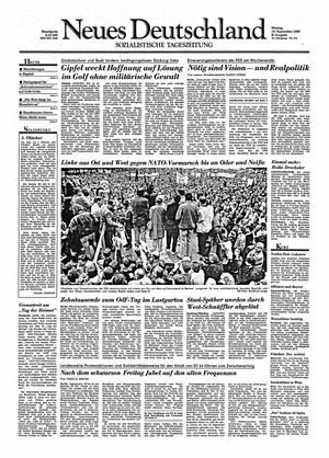 Neues Deutschland Online-Archiv vom 10.09.1990