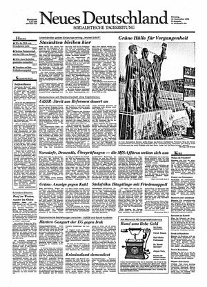 Neues Deutschland Online-Archiv vom 18.09.1990