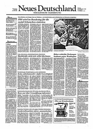 Neues Deutschland Online-Archiv vom 24.09.1990