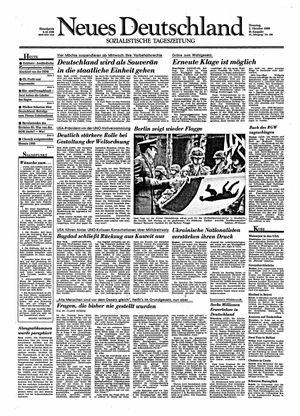 Neues Deutschland Online-Archiv vom 02.10.1990