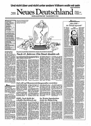 Neues Deutschland Online-Archiv vom 03.10.1990