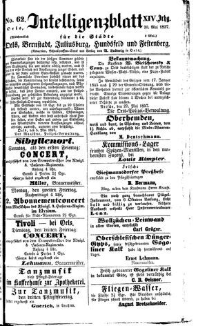Intelligenzblatt für die Städte Oels, Bernstadt, Juliusburg, Hundsfeld und Festenberg on May 30, 1857