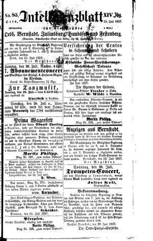 Intelligenzblatt für die Städte Oels, Bernstadt, Juliusburg, Hundsfeld und Festenberg vom 25.07.1857