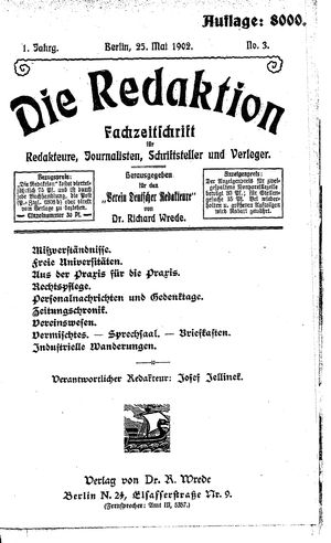 Die Redaktion vom 25.05.1902