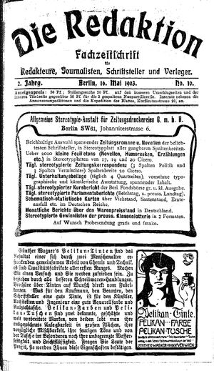 Die Redaktion on May 16, 1903