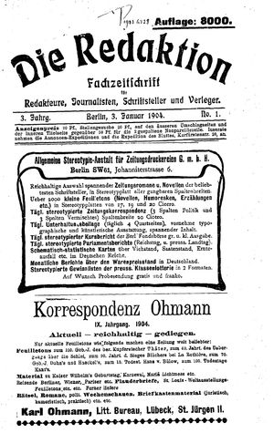 Die Redaktion on Jan 3, 1904