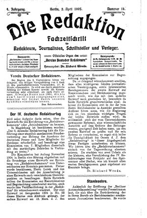 Die Redaktion vom 02.04.1905