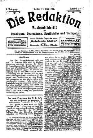 Die Redaktion vom 14.05.1905