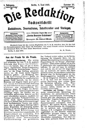 Die Redaktion vom 04.06.1905