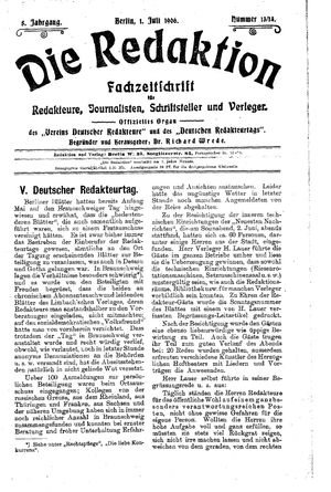 Die Redaktion vom 01.07.1906