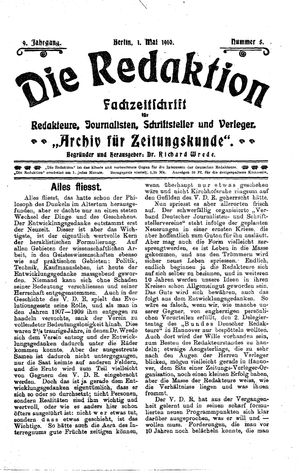 Die Redaktion vom 01.05.1910