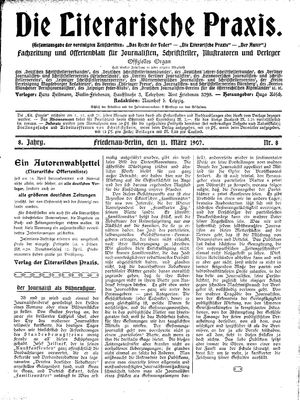 Die literarische Praxis vom 11.03.1907