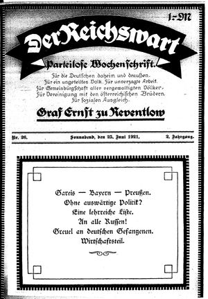 Reichswart vom 25.06.1921