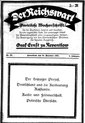 Reichswart vom 24.12.1921