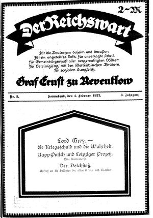 Reichswart vom 04.02.1922
