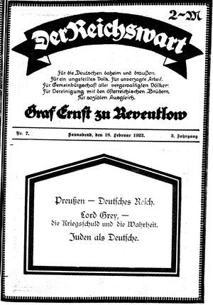 Reichswart vom 18.02.1922