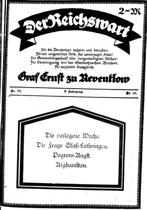 Reichswart vom 11.03.1922
