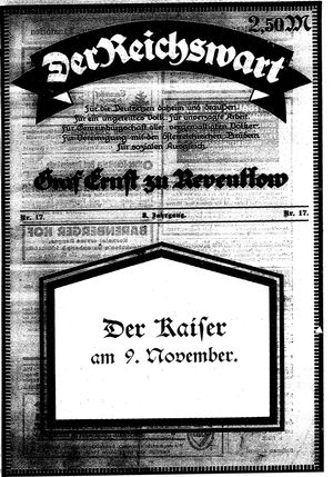Reichswart vom 29.04.1922