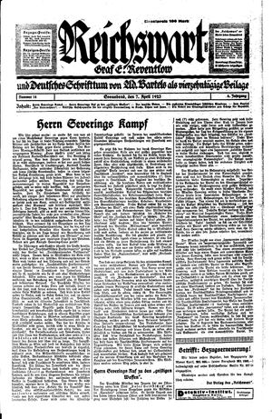 Reichswart vom 07.04.1923