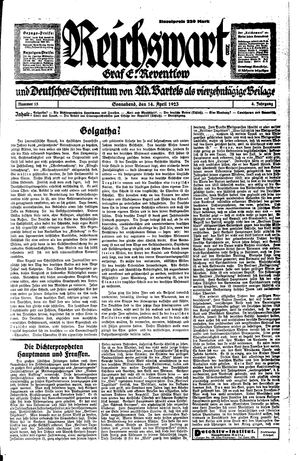 Reichswart vom 14.04.1923