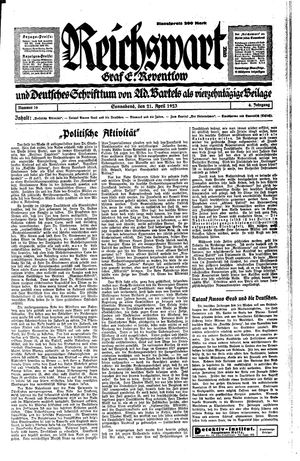 Reichswart vom 21.04.1923