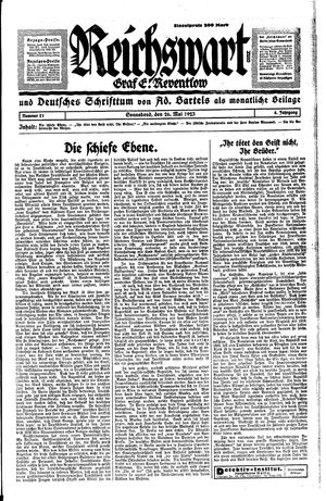 Reichswart vom 26.05.1923