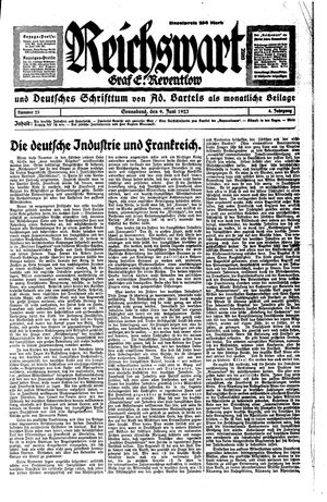 Reichswart vom 09.06.1923