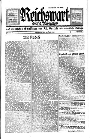 Reichswart vom 30.06.1923