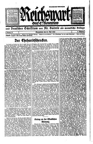 Reichswart vom 21.07.1923