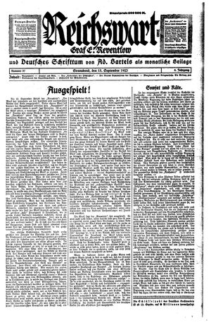 Reichswart vom 15.09.1923