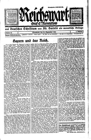 Reichswart vom 22.09.1923